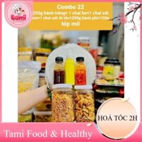 [LOẠI NGON] COMBO 22: 250G BÁNH TRÁNG PHƠI SƯƠNG+200G MUỐI TÉP HÀNH PHI+150G TOP MỠ+ 100G BƠ+1 CHAI SÔT ỚT TẮC+