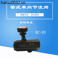Loại ống áp suất thủy lực / dầu Van điều khiển lưu lượng van tiết lưu một chiều / Van điều chỉnh KC-02,03,04,06 AAA