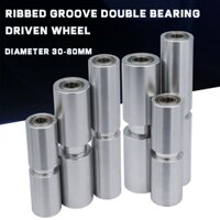 Loại sườn Vòng bi đôi từ đường kính bánh xe di chuyển 30-80MM Con lăn chà nhám Bánh xe thụ động Con lăn không cấp nguồn