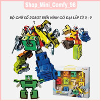 (Loại To) Bộ Chữ Số Robot Biến Hình từ 0-9 siêu ngầu