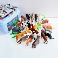 [Loại To] Bộ Động Vật 58 Chi Tiết Cho Bé Đồ Chơi Mô Hình Động Vật, thú rừng