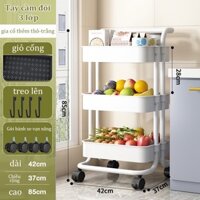 LOẠI TO kệ nhựa đa năng 3 tầng có bánh xe, kệ xe đẩy spa kiểu mới