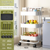 LOẠI TO kệ nhựa đa năng 3 tầng có bánh xe, kệ xe đẩy spa kiểu mới