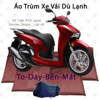 Loại To - Tốt Áo Bạt Phủ Trùm Xe Máy Cỡ Lớn KhoNCC Hàng Chính Hãng - Dù Cá Cỡ 3 - Đỏ Đô