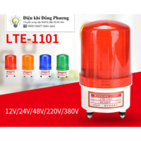 [LOẠI TỐT] Đèn cảnh báo quay LED-1101J có còi, không còi 24v, 220v màu đỏ, đèn cảnh báo công trường.