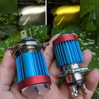 (Loại tốt) Đèn pha xe máy led bi cầu Z02 cốt vàng pha trắng hàng cao câp