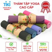 LOẠI TỐT - HÀNG CAO CẤP Thảm Tập Yoga 8mm, Tập Gym dộ dày 5-8mm 2 Lớp không mùi chống trơn trượt - Chính hãng dododios - 5mm