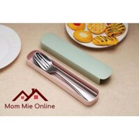 [Loại tốt] Hộp đựng muỗng đũa nĩa du lịch, văn phòng phong cách Hàn Quốc - M113