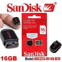 Loại tốt - USB SANDISK Cruzer Fit CZ33 Mini 16GB (Đen) TTC.