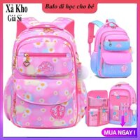 [Loại xịn- Cao 46cm] Balo Bé Gái Đi Học Tiểu Học, Trung học. Cặp Sách Cấp 1. Cấp 2,3 Cho Bé Siêu Nhẹ, Chống Nước