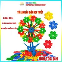 [LOẠI XỊN] LEGO LẮP GHÉP HÌNH HOA TUYẾT, TÚI LEGO HOA TUYẾT XẾP HÌNH CHO BÉ BÉ, LEGO LẮP GHÉP HOA TUYẾT