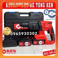 [LOẠI XỊN] Máy Khoan đục betong dùng pin KEN 118v- máy khoan bê tong đong cơ khong choi than loại xịn BẢO HÀNH 18 THÁNG