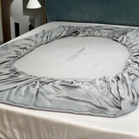 Lobe House Ga giường Lụa Tencel cao cấp trơn màu, drap bo chun trải nệm 1m6 x 2m , 1m8X2m , ra bọc