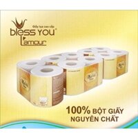 Lốc 10 cuộn giấy vệ sinh cao cấp Bless You Lamour  - 014