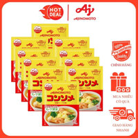 Lốc 10 Gói Hạt Nêm Ajinomoto Cho Bé Vị Thịt Rau Củ 50G/Gói