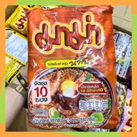 Lốc 10 gói mì Mama dai sợi vị tôm sốt kem Tom Yum Thái Lan (10 gói x 55gram)