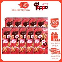 Lốc 10 Hộp Bánh Que Toppo Nhân Kem Dâu 40G/Hộp