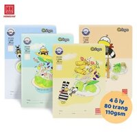 Lốc 10 Vở 4 Ô Ly Hồng Hà 80 Trang School ORINGA 0598 - Định Lượng 110gsm 7 Sao