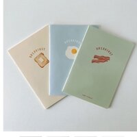 lốc 10 vở kẻ ngang 80 trang Breakfast Crabit notebook