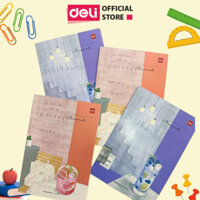 Lốc 10 Vở kẻ ngang Deli 72/ 120/ 200 trang dành cho học sinh sinh viên cấp 2 3 đại học nhiều mẫu mã họa tiết cute