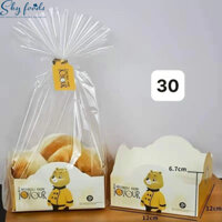 LỐC 100 TÚI SỪNG BÒ CON GẤU THẤP ĐỰNG BÁNH.