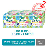 Lốc 12 bịch Băng vệ sinh Laurier Thái Lan/ Sofy (bịch 4 miếng)