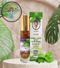 Lốc 12 Chai Dầu OTOP Thái Lan 16 Vị Thảo Dược Herbal Liquid Balm Yatim Brand