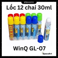 Lốc 12 Chai Keo Dán Giấy, Hồ Dán WinQ 30ml QL-07