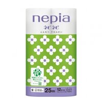 Lốc 12 cuộn giấy vệ sinh không mùi Nepia Nepi x 25m