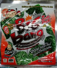 Lốc 12 gói *6g gói Snack  rong biển Big Bang Thái lan Màu đỏ cay