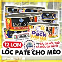 LỐC 12 lon Pate Ý Matisse cho Mèo Farmina 6 vị nhập khẩu từ Ý tươi thơm ngon dạng mousse Garé Pet Shop MEGAPACK