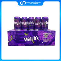 Lốc 12 lon Soda Nho Welch's Sparkling Grape Sodas (355ml x 12) 09/2024