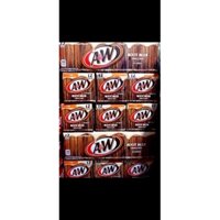 Lốc 12 lon xá xị Mỹ Date 23 - root beer A&W