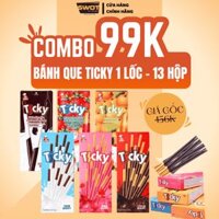 LỐC 13 HỘP BÁNH QUE TICKY THÁI LAN- VỊ DÂU I SỮA I SOCOLA I CAM -Dạng que giòn tan, bọc bên ngoài một lớp kem dâu hoặc kem sữa chocolate béo ngậy, thơm ngon - SWOT