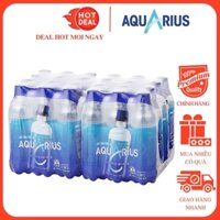 Lốc 24 Chai Nước Uống Thể Thao Vận Động Aquarius 390ml/Chai