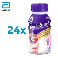 Lốc 24 chai sữa nước Pediasure BA complete 1+ hương dâu 237ml