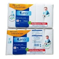 Lốc 3 gói Giấy đa năng Lency baby 10 cuộn 3 lớp