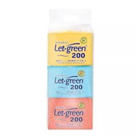 Lốc 3 gói khăn giấy lụa Let-green 200 tờ