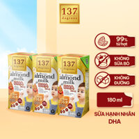 LỐC 3 HỘP 180ML Sữa Hạt Không Đường 137 DEGREES Thái Lan Nhiều Vị, Dinh Dưỡng, Thơm Ngon Bổ Dưỡng Healthy - Yến Mạch Nguyên Chất
