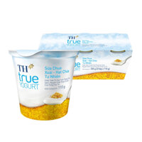 Lốc 3 hộp sữa chua ăn TH True Milk vị xoài - hạt chia 110g