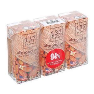 Lốc 3 hộp sữa hạnh nhân nguyên chất 137 Degrees 180ml