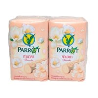 Lốc 4 bánh Xà bông tắm Con Vẹt Thái Lan Hương gỗ thơm Thanaka