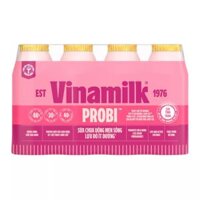 Lốc 4 chai sữa chua uống Probi Vinamilk hương lựu đỏ ít đường 130ml