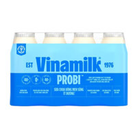 Lốc 4 chai sữa chua uống Probi Vinamilk ít đường 130ml