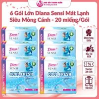 Lốc 4 Gói Băng vệ sinh Diana sensi cool fresh mát lạnh dài lâu siêu mỏng cánh gói lớn 20 miếng/gói - Kho Bỉm Thanh Ngân