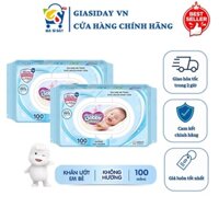 Lốc 4 Gói Khăn Ướt Bobby Không Mùi Hương (100 miếng / gói)