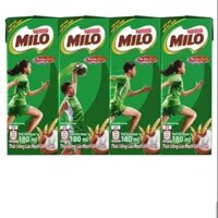 Lốc 4 Hộp Milo 180ml Sữa Năng Lượng Vị Lúa Mạch