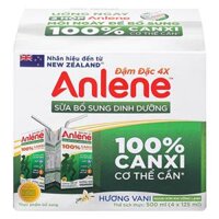 Lốc 4 hộp sữa bột người lớn pha sẵn Anlene Đậm Đặc 4X 125 ml