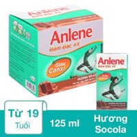 Lốc 4 hộp sữa bột người lớn pha sẵn Anlene Đậm Đặc 4X hương socola 125 ml