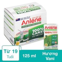 Lốc 4 hộp sữa bột người lớn pha sẵn Anlene Đậm Đặc 4X hương vani 125 ml